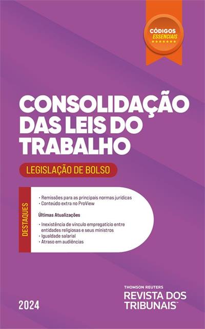 CONSOLIDAÇAO DAS LEIS DO TRABALHO: CODIGOS...BOLSO