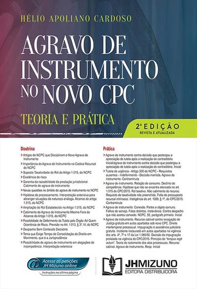 AGRAVO DE INSTRUMENTO NO NOVO CPC: TEORIA E PRATICA