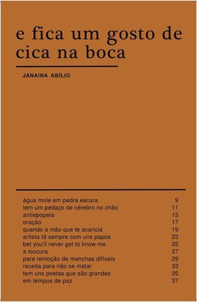 FICA UM GOSTO DE CICA NA BOCA, E