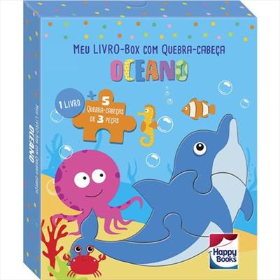 MEU LIVRO-BOX COM QUEBRA-CABEÇA - OCEANO